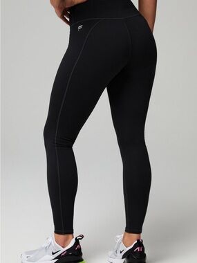 Fabletics Black High-Rise Seam Detail Leggings
